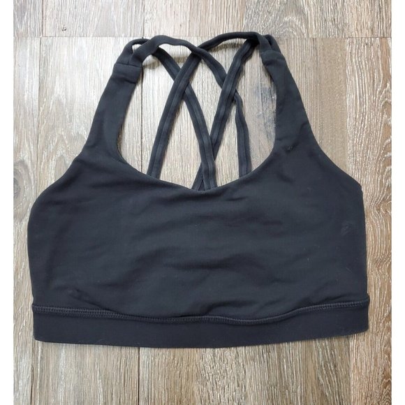 Lululemon Other - Lululemon Sz 4 Black Women's Sports Bra Strappy Back No Pads Smooth